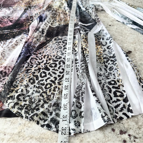 Jess & Jane Cardigan Womens 2X Mesh Open Knit USA Made Lagenlook Animal Print - Picture 8 of 8